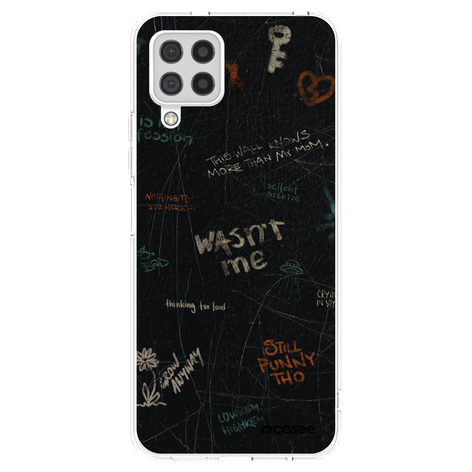 Picasee Samsung Galaxy A22 A225F 4G Hülle - Transparentes Silikon - CONFESSION