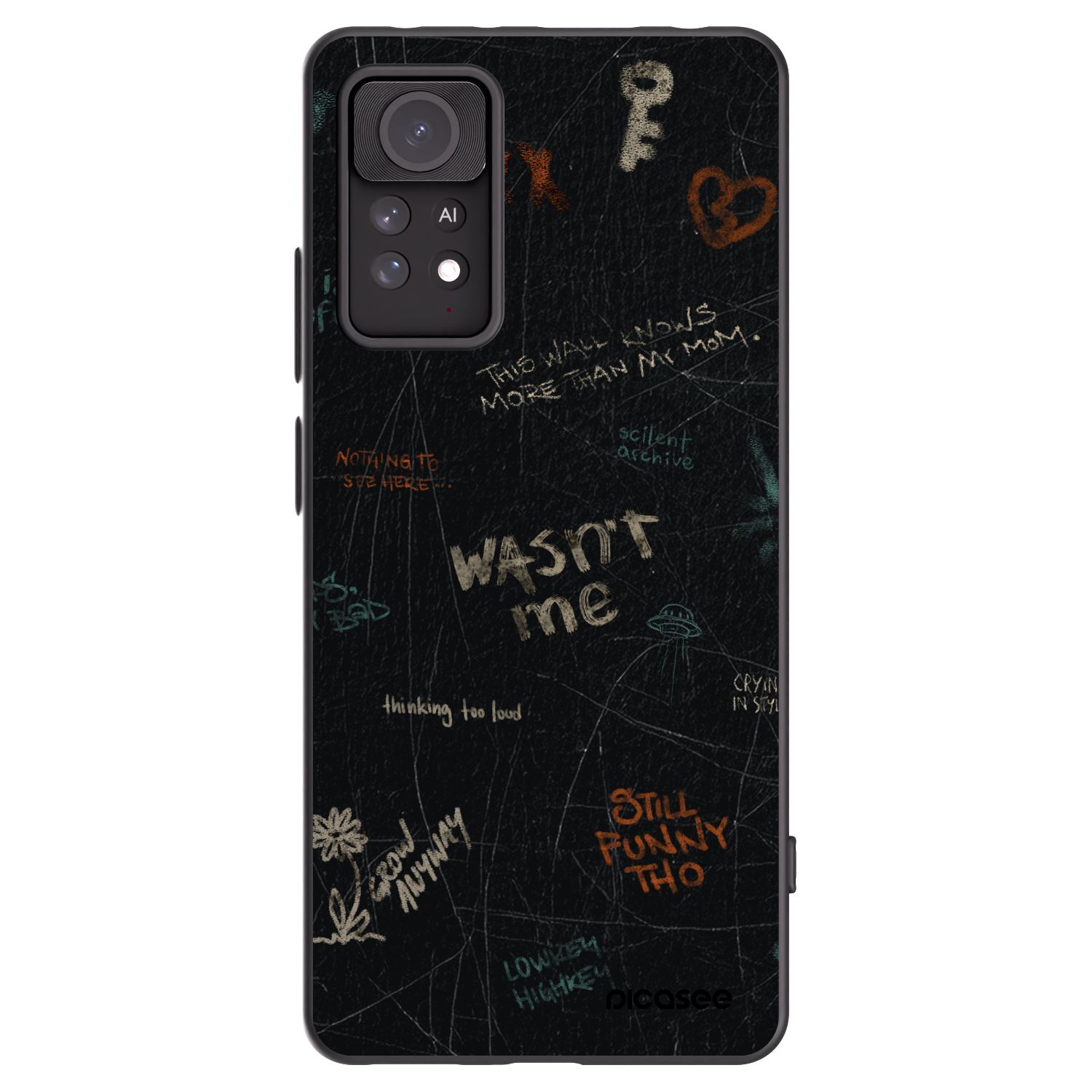 Picasee Xiaomi Redmi Note 11 Pro Hülle - Schwarzes Silikon - CONFESSION