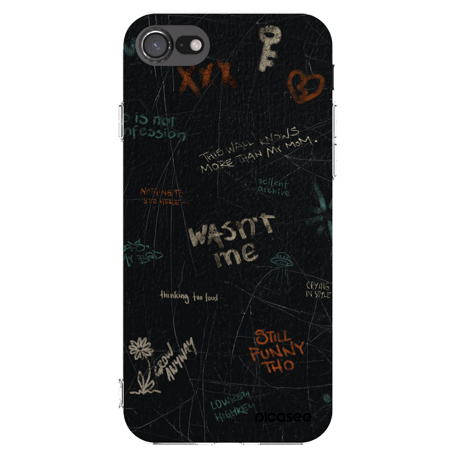 Picasee Apple iPhone SE 2022 Hülle - Transparentes Silikon - CONFESSION