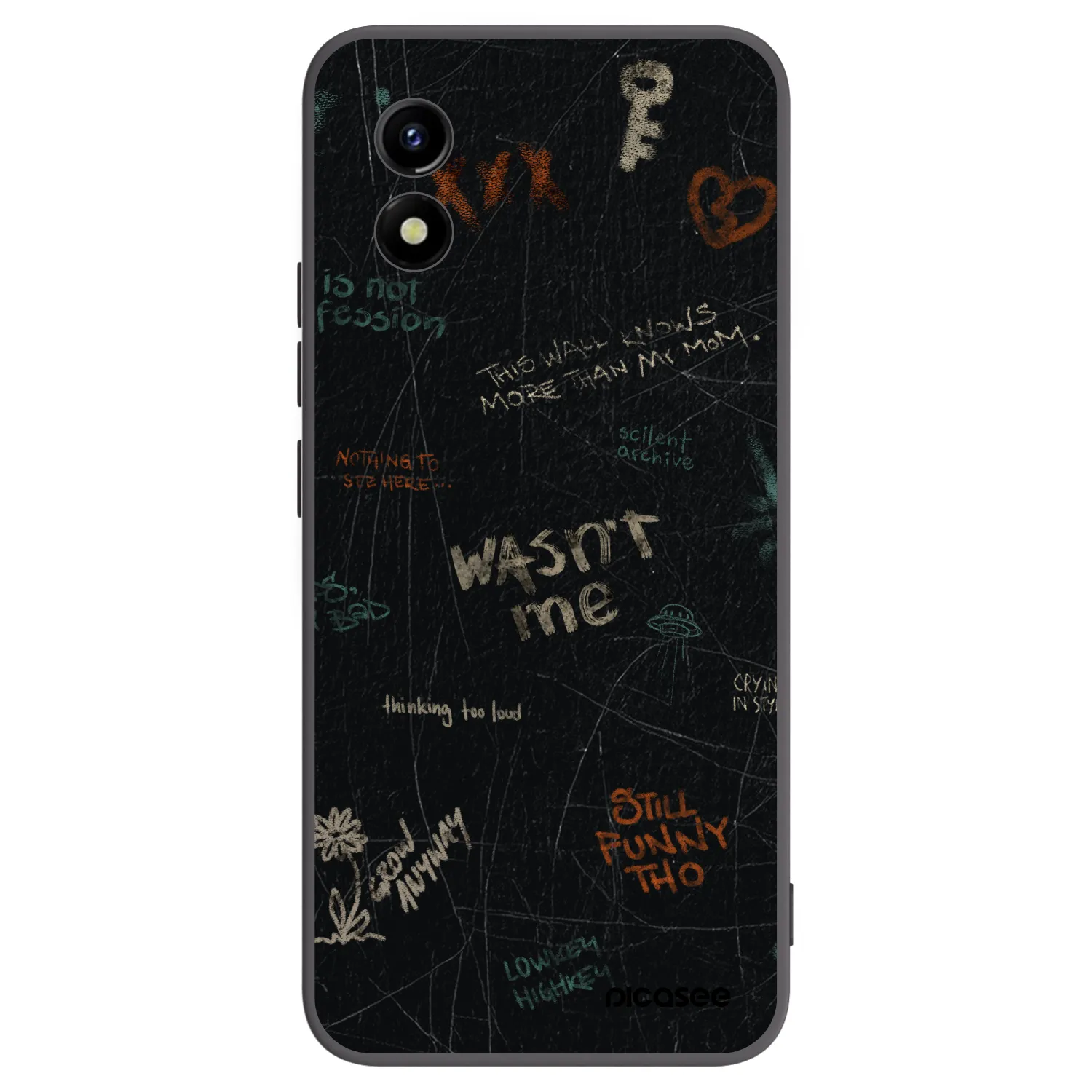 Picasee Vivo Y01 Hülle - Schwarzes Silikon - CONFESSION