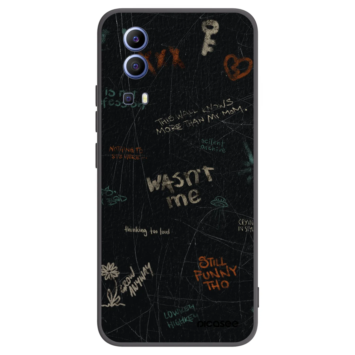 Picasee Vivo Y52 5G Hülle - Schwarzes Silikon - CONFESSION