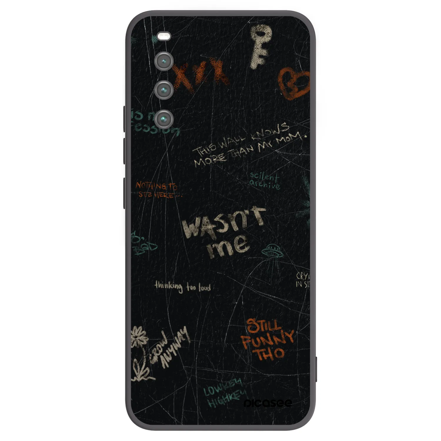 Picasee Sony Xperia 10 IV 5G Hülle - Schwarzes Silikon - CONFESSION