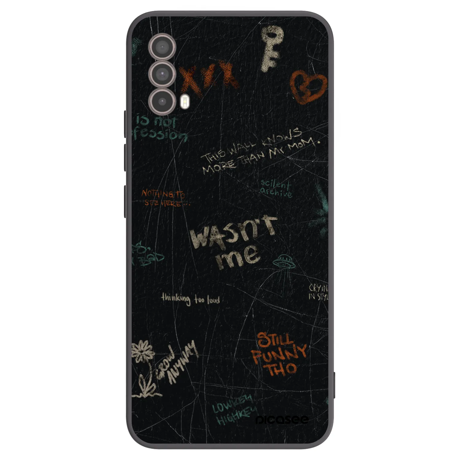 Picasee Motorola Moto E40 Hülle - Schwarzes Silikon - CONFESSION