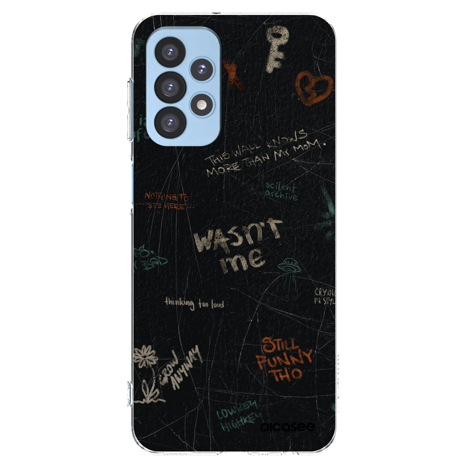 Picasee Samsung Galaxy A23 A235F 4G Hülle - Transparentes Silikon - CONFESSION