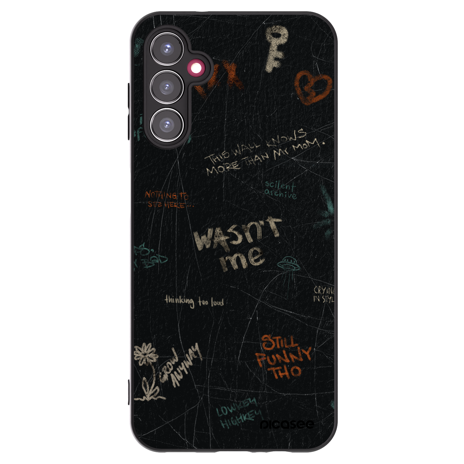 Picasee Samsung Galaxy A14 4G A145R Hülle - Schwarzes Silikon - CONFESSION