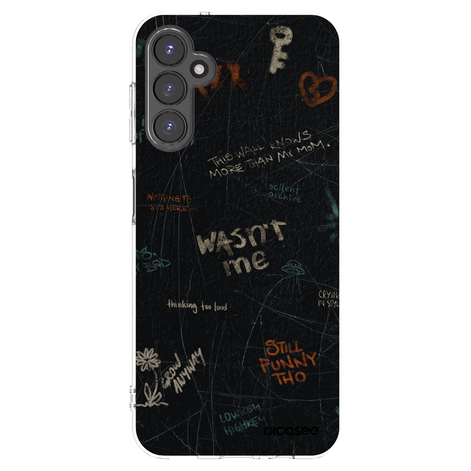 Picasee Samsung Galaxy A14 4G A145R Hülle - Transparentes Silikon - CONFESSION