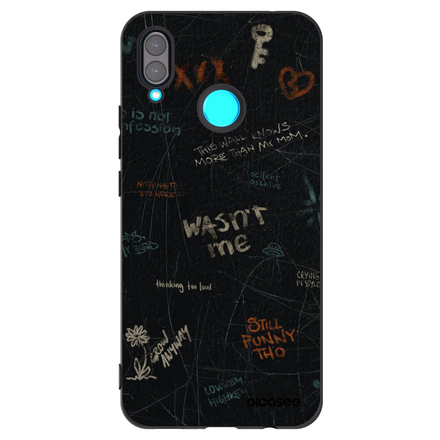 Picasee Huawei Nova 3i Hülle - Schwarzes Silikon - CONFESSION
