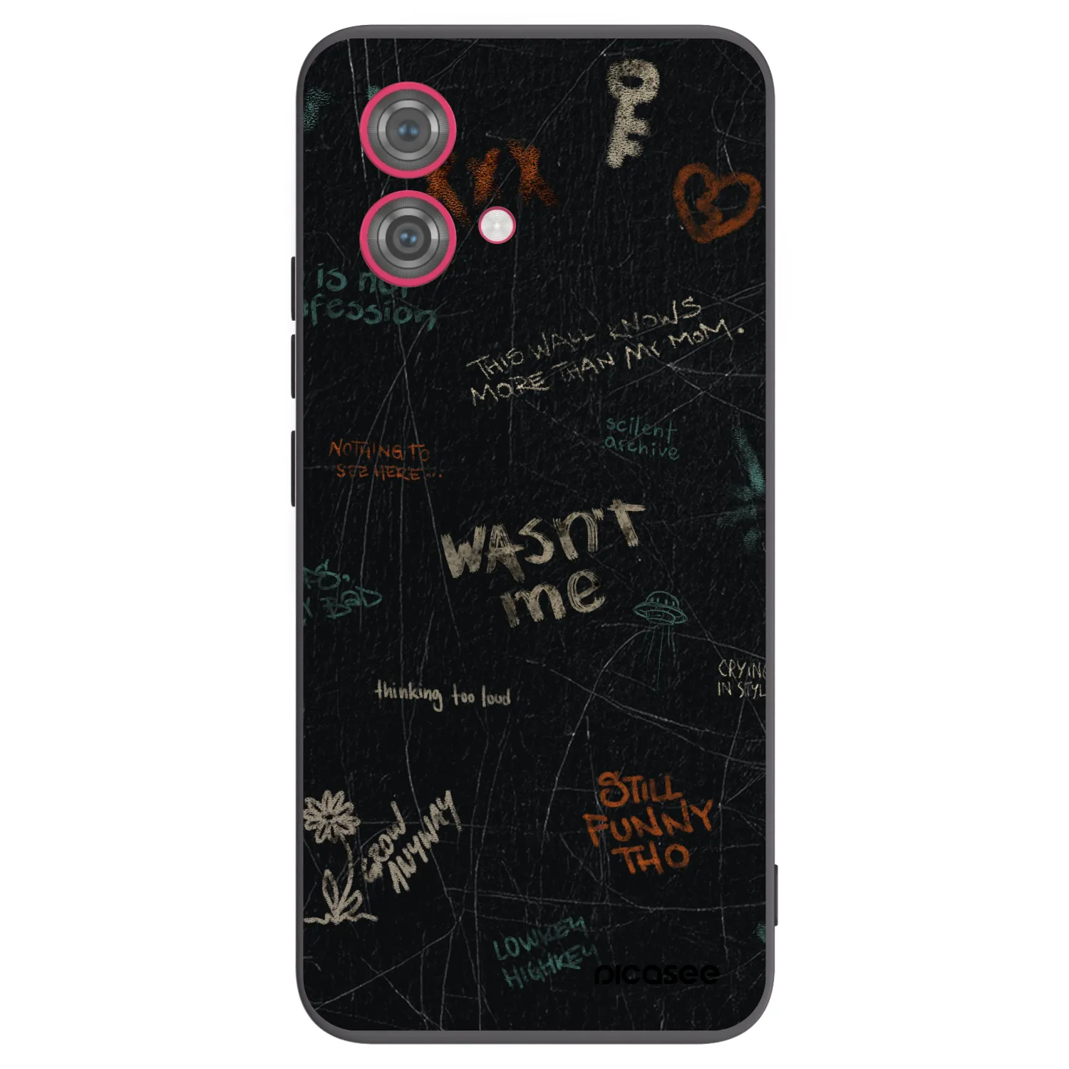 Picasee Motorola Moto G84 5G Hülle - Schwarzes Silikon - CONFESSION