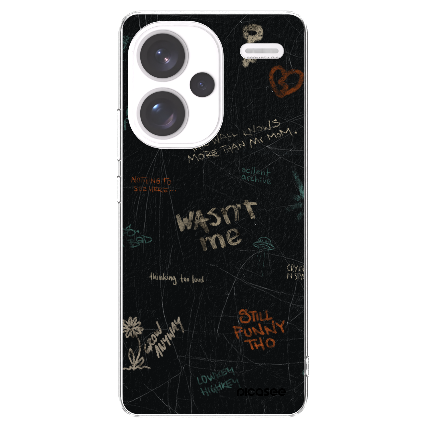 Picasee Xiaomi Redmi Note 13 Pro+ 5G Hülle - Transparentes Silikon - CONFESSION