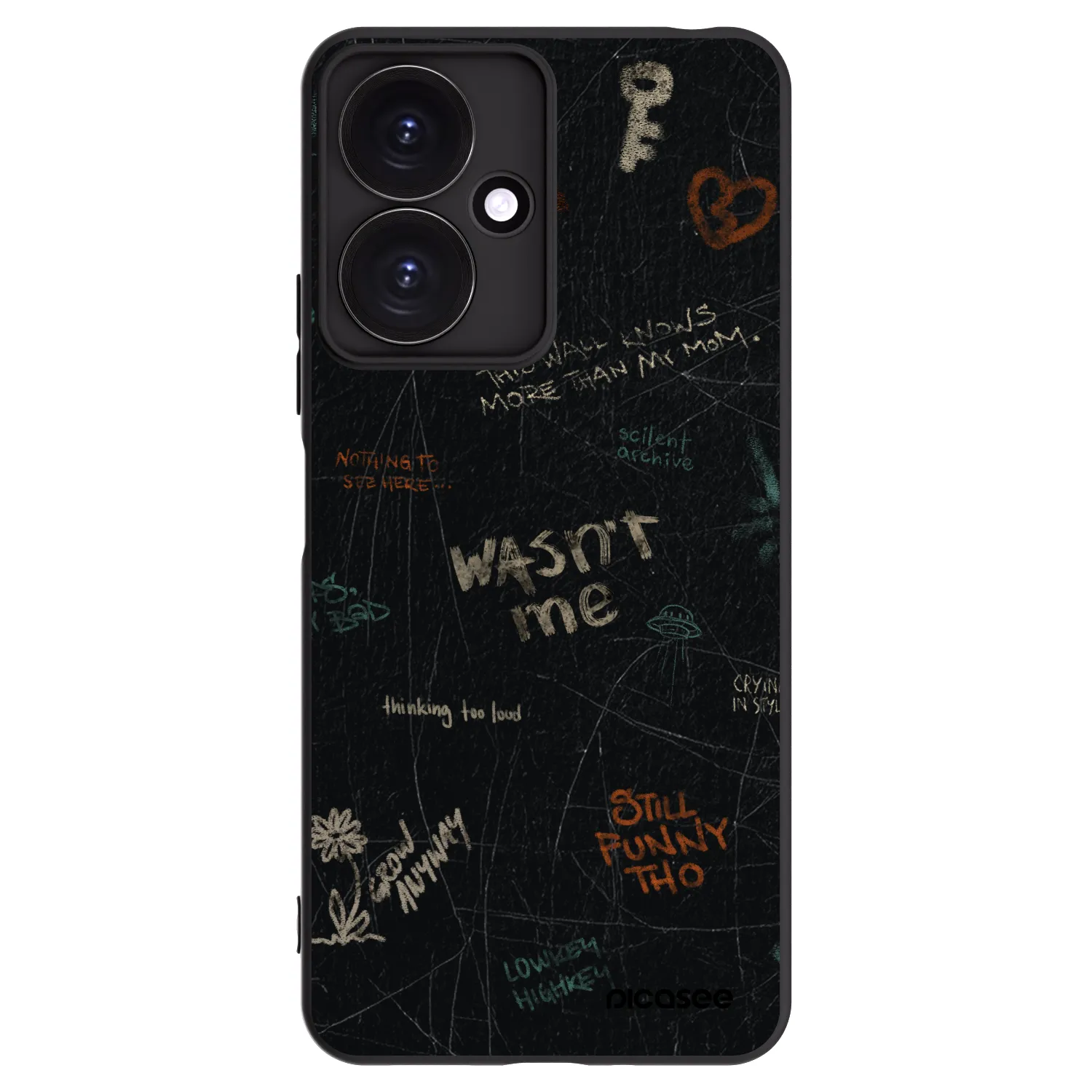 Picasee Xiaomi Redmi 13C 5G Hülle - Schwarzes Silikon - CONFESSION