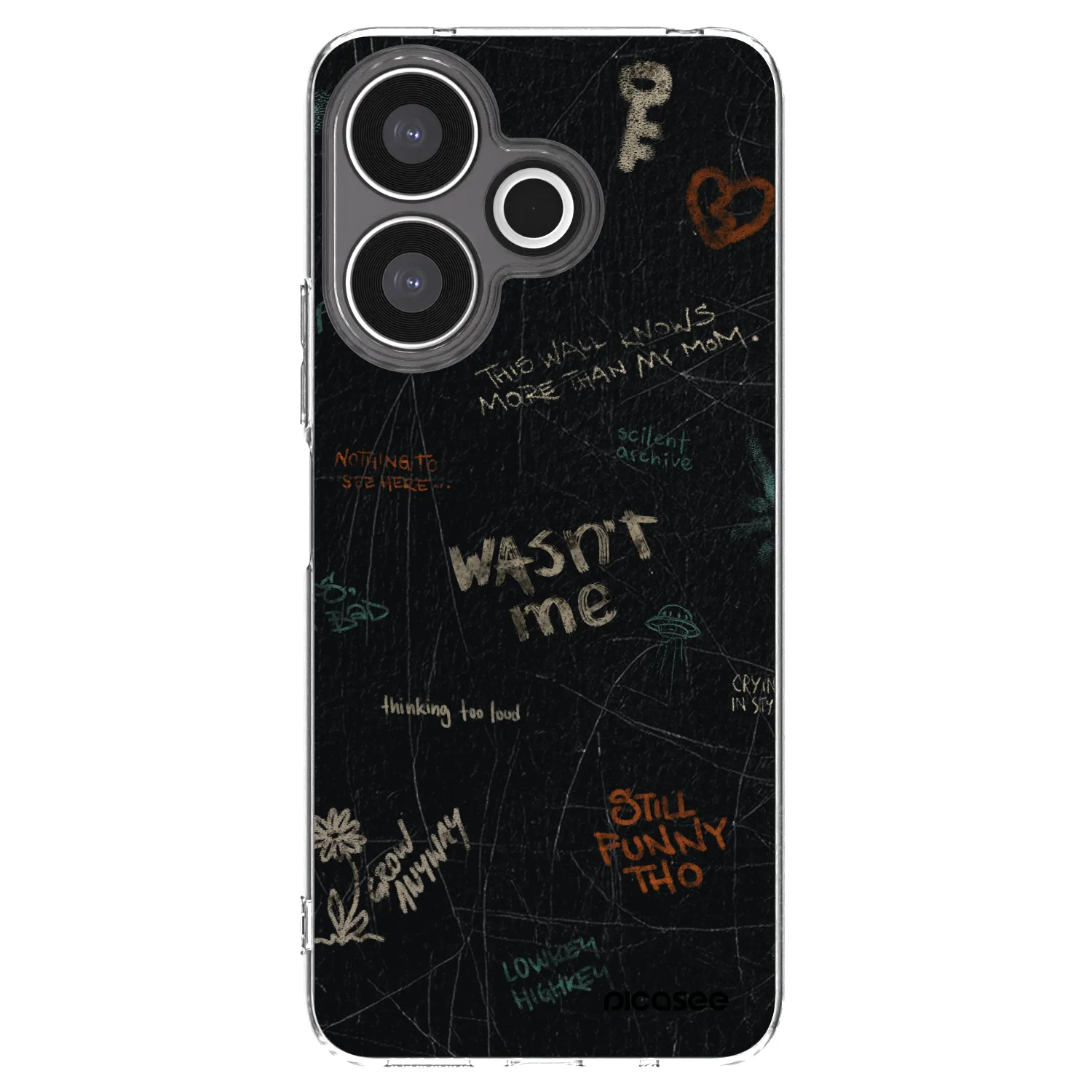 Picasee Xiaomi Redmi 13 4G Hülle - Transparentes Silikon - CONFESSION