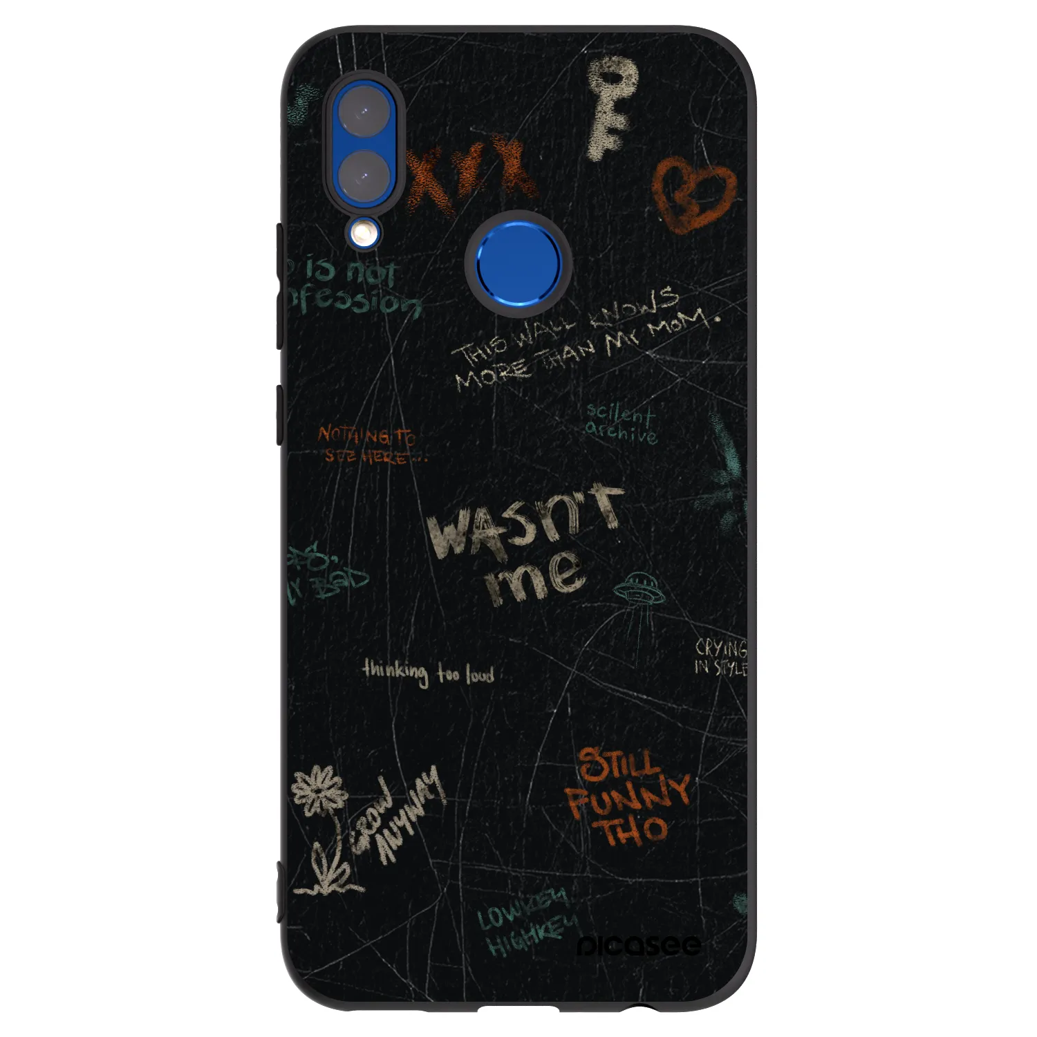 Picasee Huawei P Smart 2019 Hülle - Schwarzes Silikon - CONFESSION