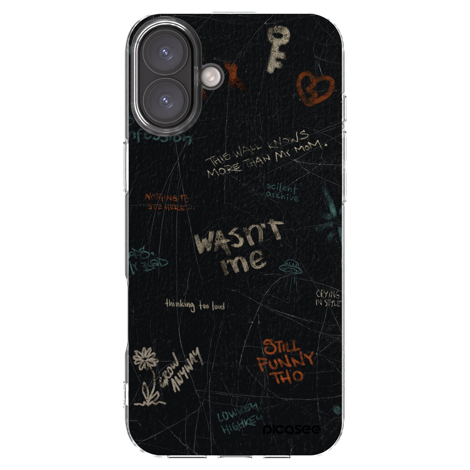 Picasee Apple iPhone 16 Plus Hülle - Transparentes Silikon - CONFESSION