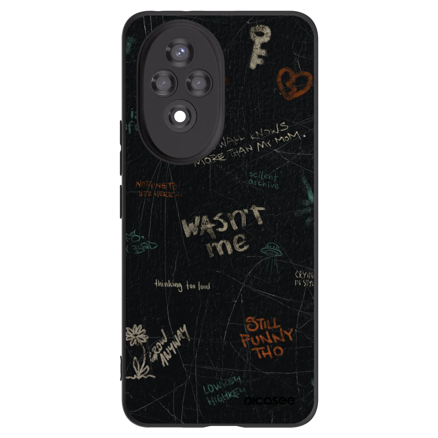 Picasee Honor 200 5G Hülle - Schwarzes Silikon - CONFESSION