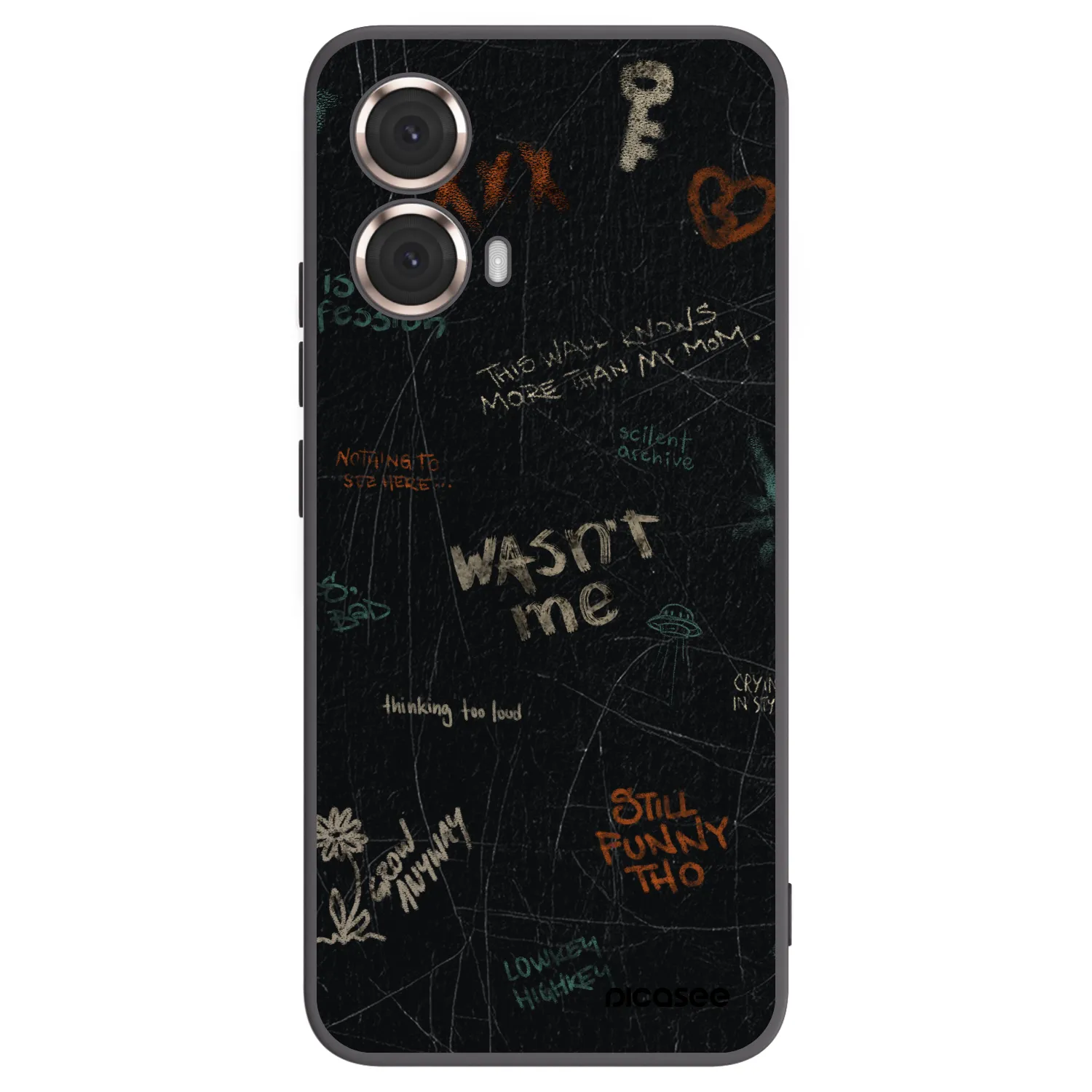 Picasee Motorola Moto G85 Hülle - Schwarzes Silikon - CONFESSION