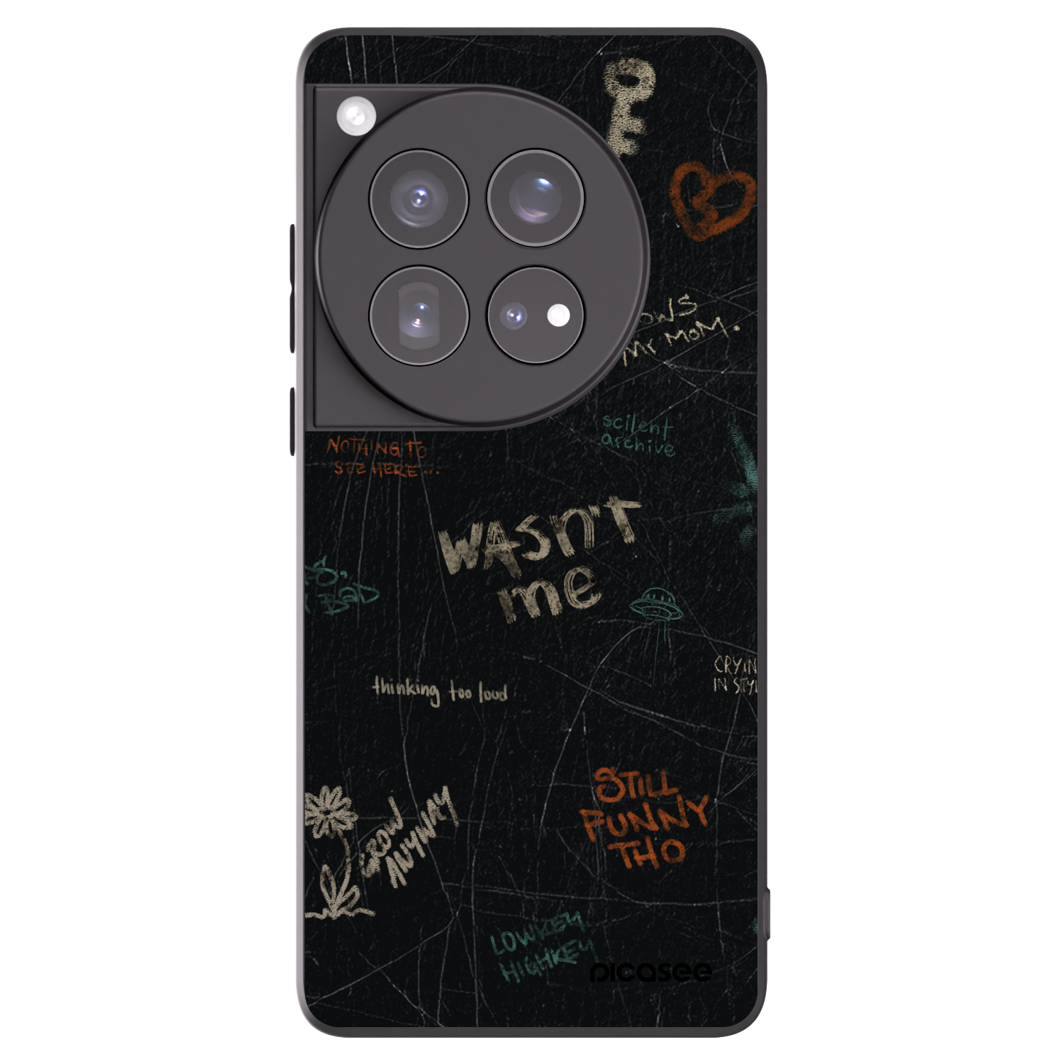 Picasee OnePlus 12 5G Hülle - Schwarzes Silikon - CONFESSION