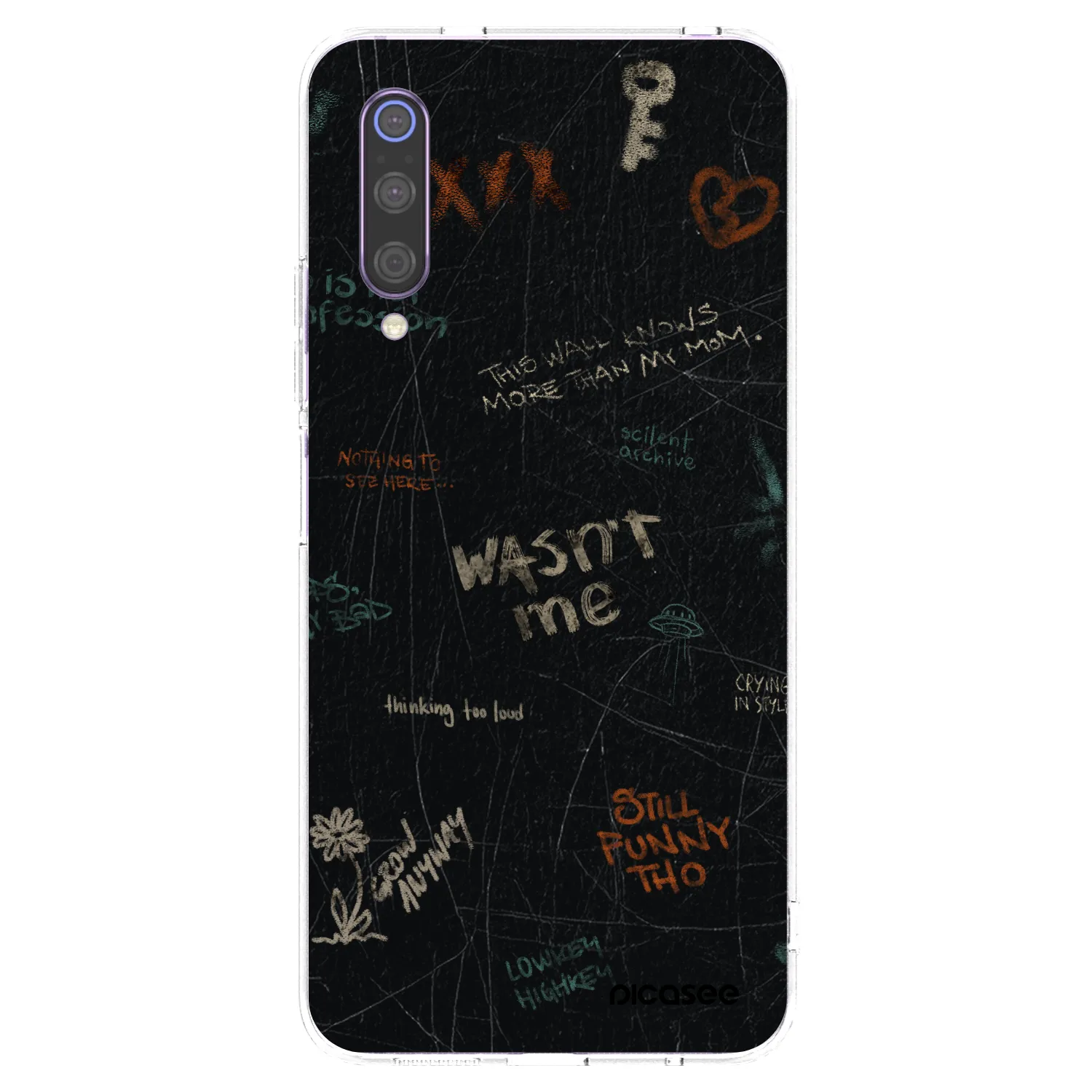 Picasee Xiaomi Mi 9 Hülle - Transparentes Silikon - CONFESSION