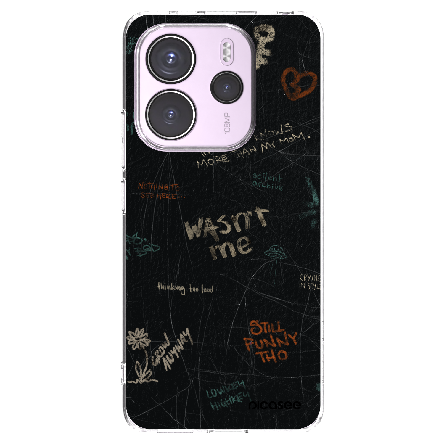 Picasee Xiaomi Redmi Note 14 4G Hülle - Transparentes Silikon - CONFESSION