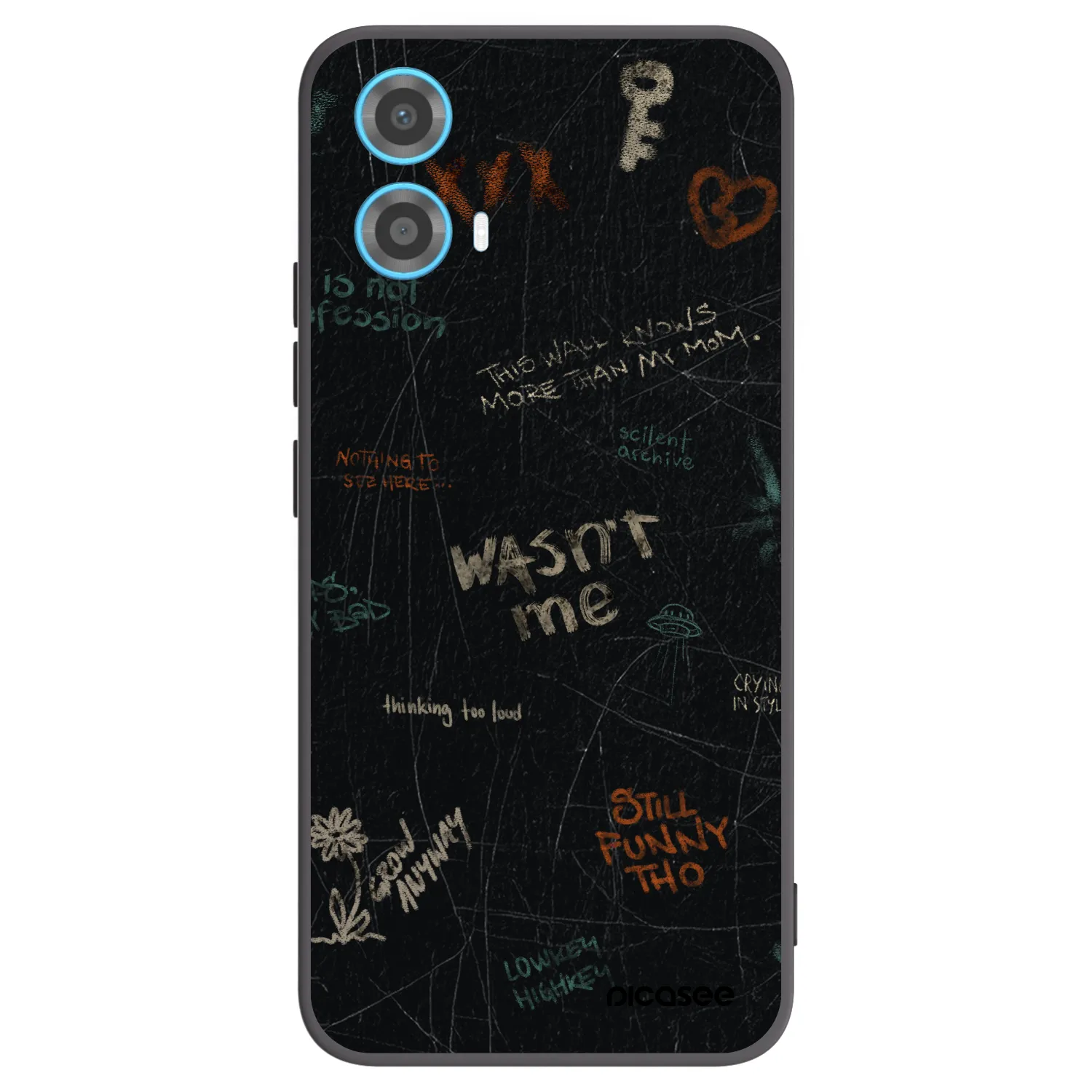 Picasee Motorola Moto G34 5G Hülle - Schwarzes Silikon - CONFESSION