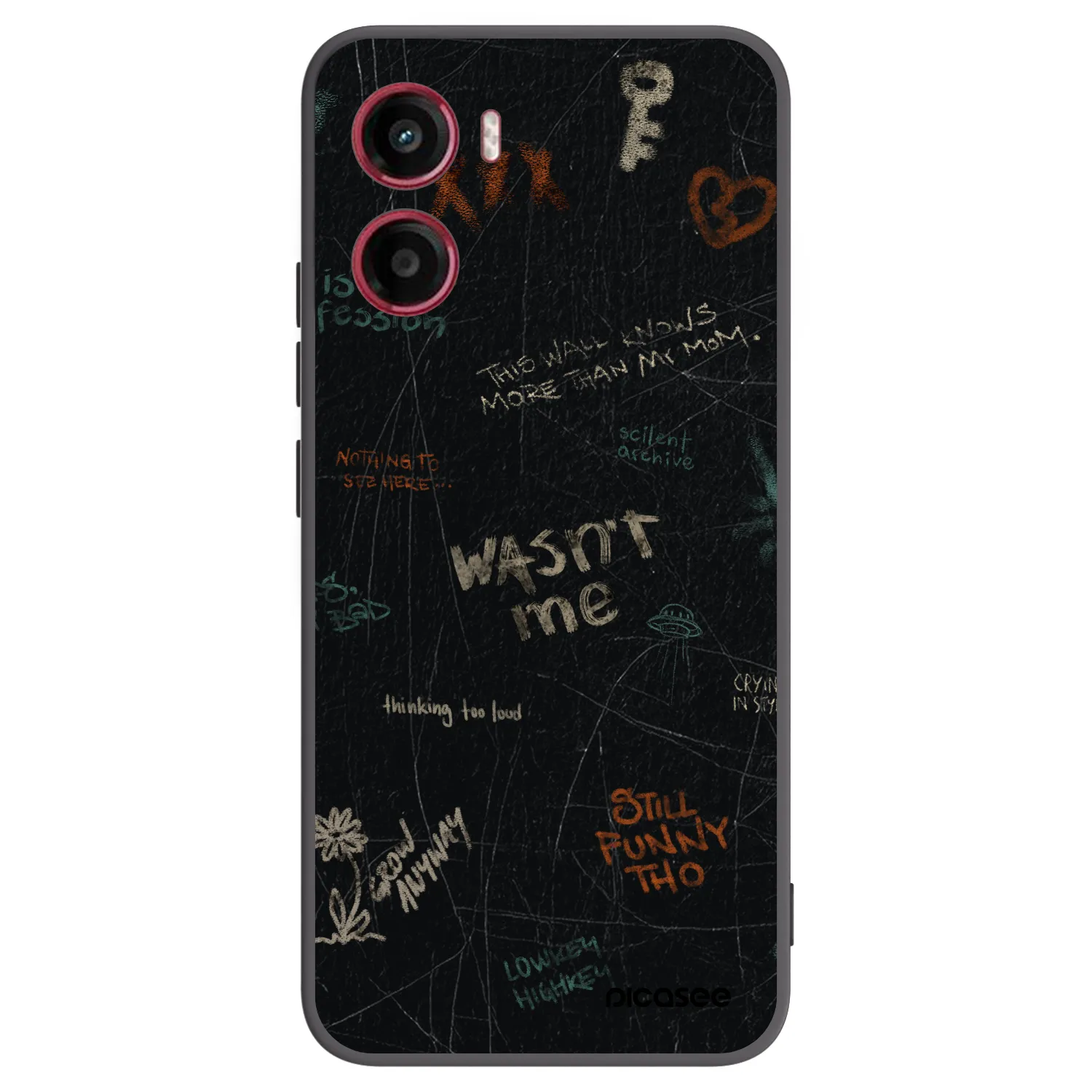 Picasee Motorola Moto G05 Hülle - Schwarzes Silikon - CONFESSION