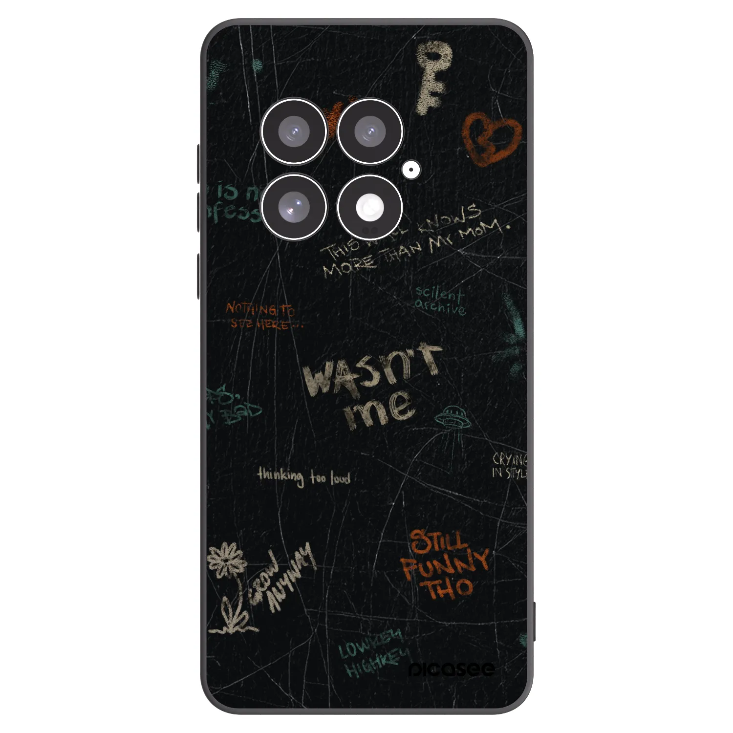 Picasee OnePlus 13 5G Hülle - Schwarzes Silikon - CONFESSION