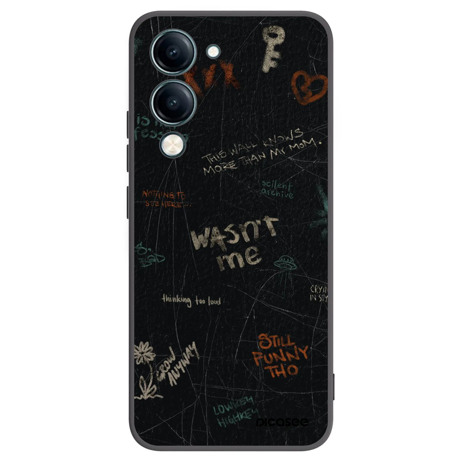 Picasee Vivo Y29s 5G Hülle - Schwarzes Silikon - CONFESSION