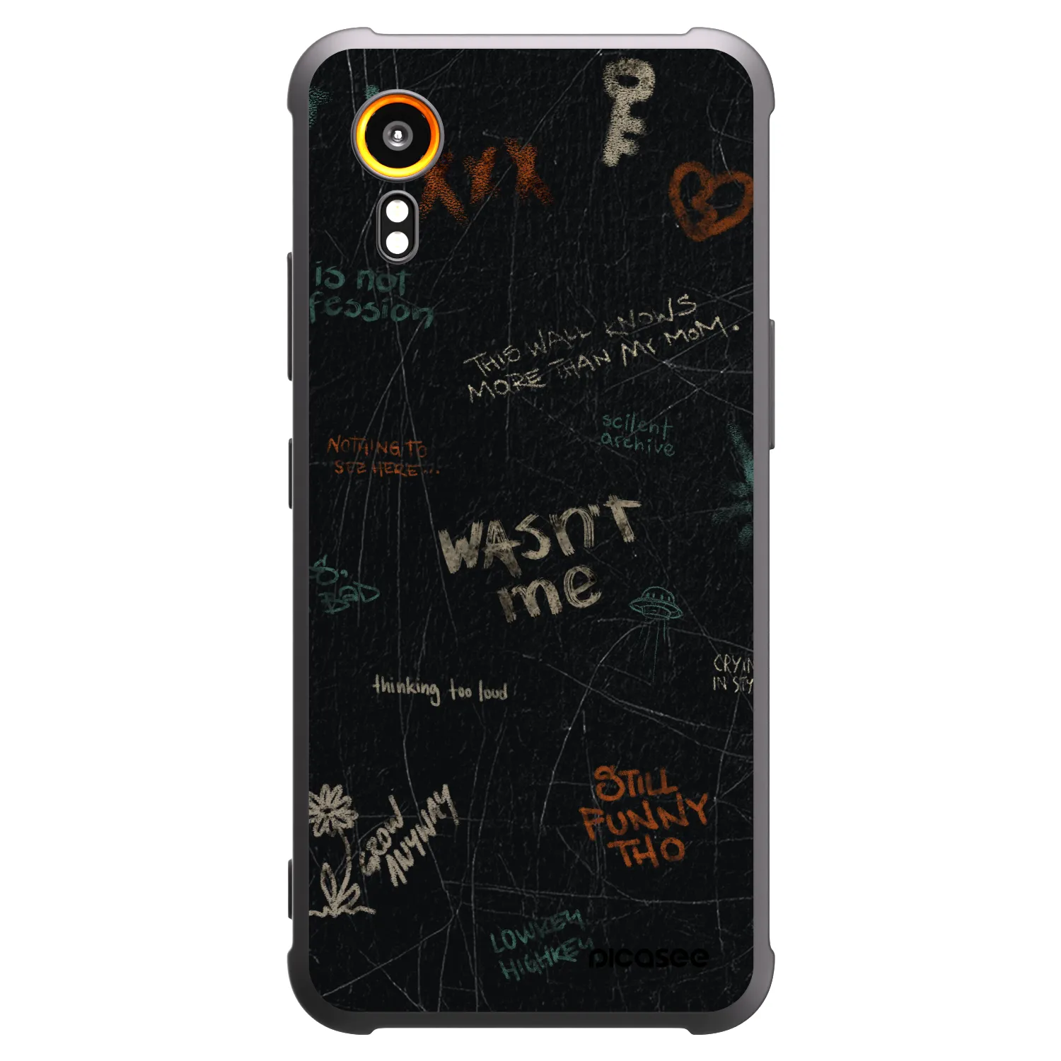Picasee Samsung Galaxy Xcover 7 Hülle - Schwarzes Silikon - CONFESSION