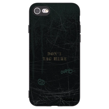 Picasee Apple iPhone SE 2022 Hülle - Schwarzes Silikon - DON´T TAG