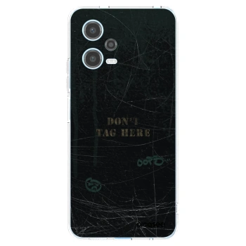 Picasee Xiaomi Redmi Note 12 5G Hülle - Transparentes Silikon - DON´T TAG