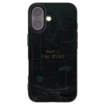 Picasee Apple iPhone 16 Hülle - Schwarzes Silikon - DON´T TAG