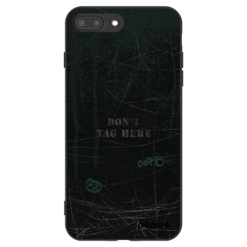 Picasee Apple iPhone 8 Plus Hülle - Schwarzes Silikon - DON´T TAG