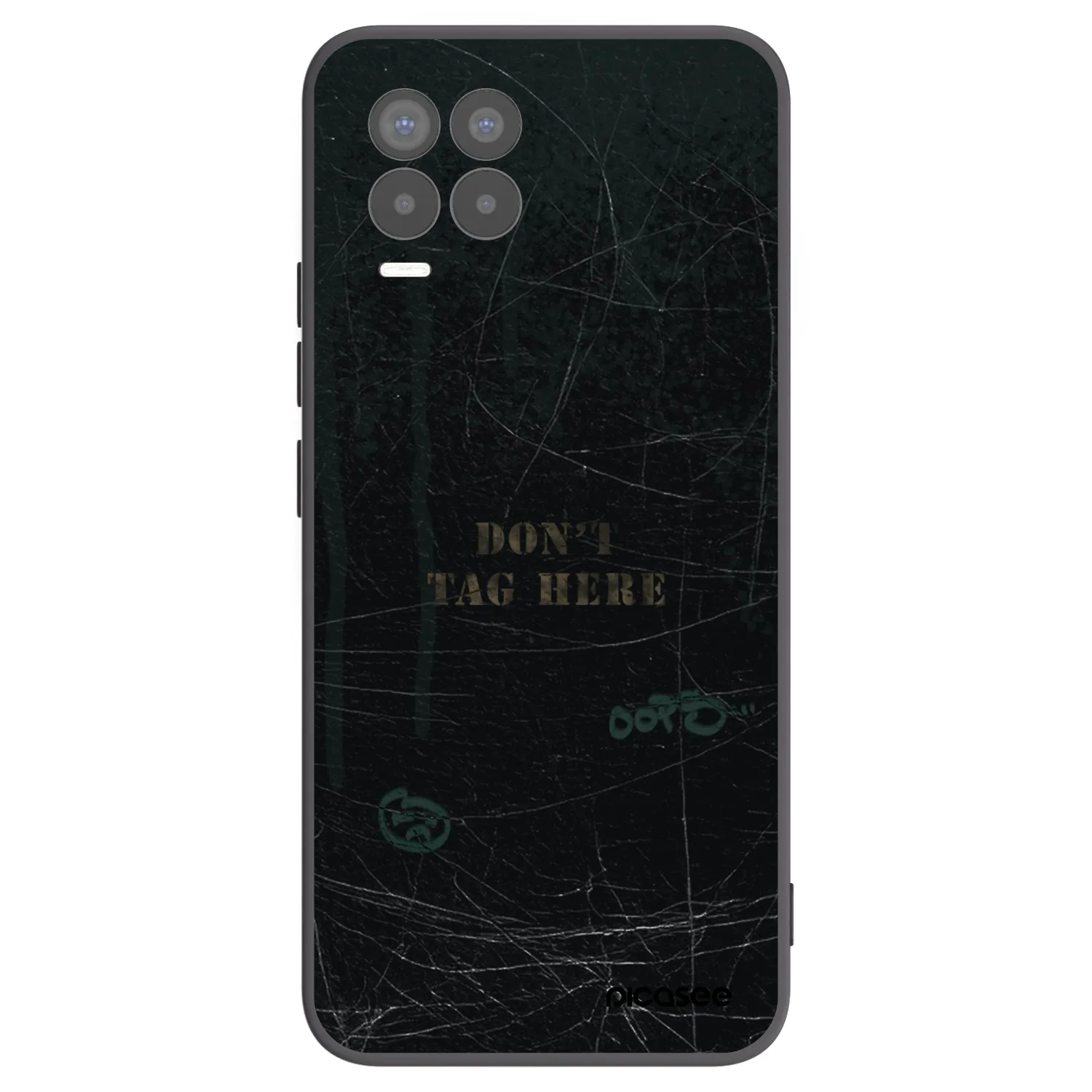 Picasee Realme 8 4G Hülle - Schwarzes Silikon - DON´T TAG