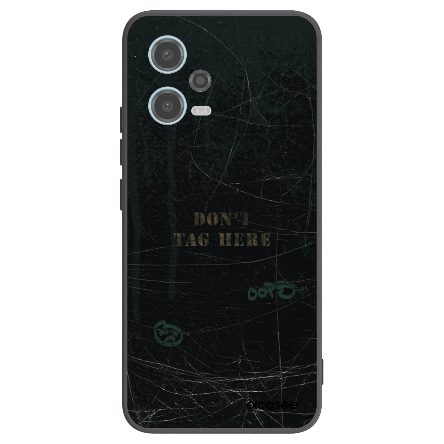 Picasee Xiaomi Redmi Note 12 5G Hülle - Schwarzes Silikon - DON´T TAG