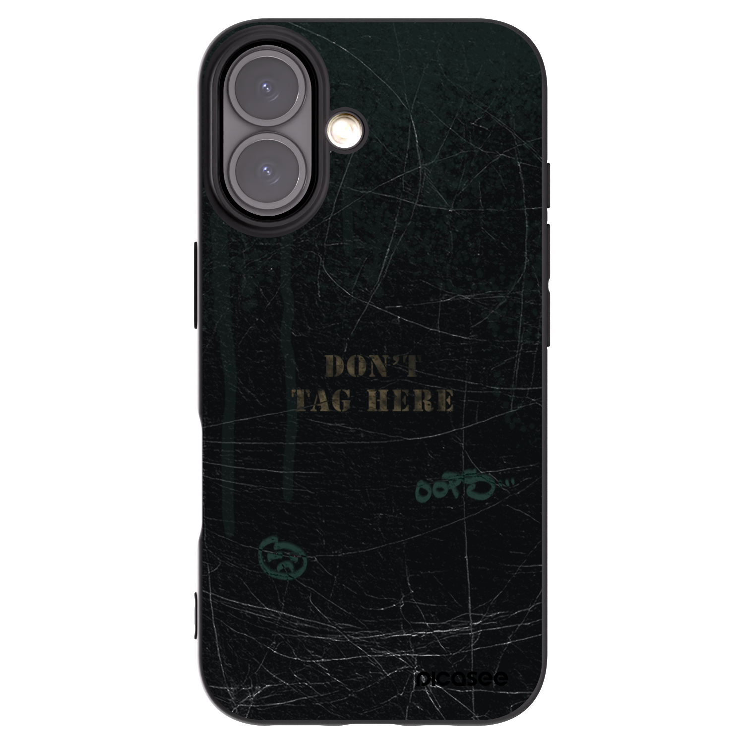 Picasee Apple iPhone 16 Hülle - Schwarzes Silikon - DON´T TAG