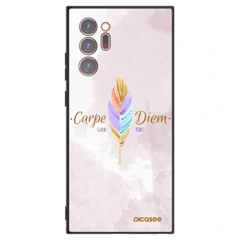 Picasee Samsung Galaxy Note 20 Ultra Hülle - Schwarzes Silikon - Genieße den Tag