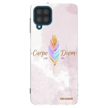 Picasee Samsung Galaxy A12 A125F Hülle - Transparentes Silikon - Genieße den Tag