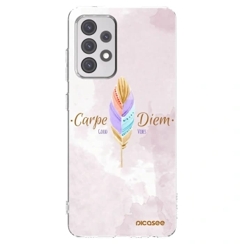 Picasee Samsung Galaxy A52 5G A525F Hülle - Transparentes Silikon - Genieße den Tag