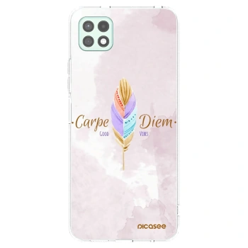 Picasee Samsung Galaxy A22 A226B 5G Hülle - Transparentes Silikon - Genieße den Tag