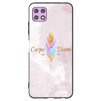 Picasee Samsung Galaxy A22 A226B 5G Hülle - Schwarzes Silikon - Genieße den Tag