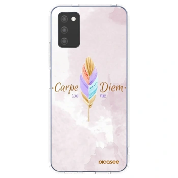Picasee Samsung Galaxy A02s A025G Hülle - Transparentes Silikon - Genieße den Tag