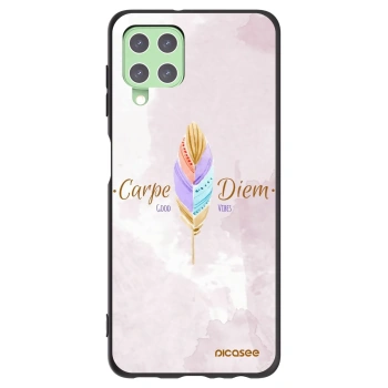 Picasee Samsung Galaxy A22 A225F 4G Hülle - Schwarzes Silikon - Genieße den Tag