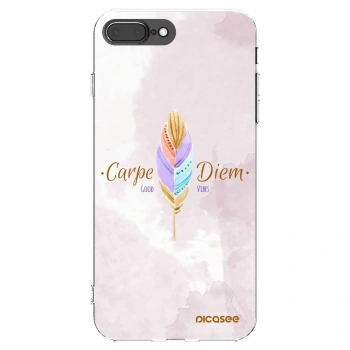 Picasee Apple iPhone 8 Plus Hülle - Transparentes Silikon - Genieße den Tag