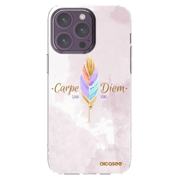 Picasee Apple iPhone 14 Pro Max Hülle - Transparentes Silikon - Genieße den Tag