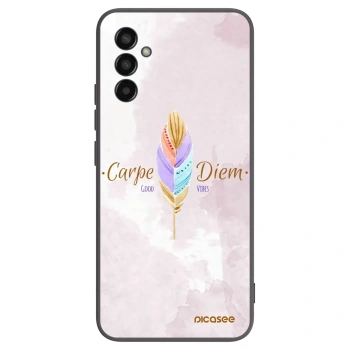 Picasee Samsung Galaxy M13 M135F Hülle - Schwarzes Silikon - Genieße den Tag