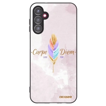 Picasee Samsung Galaxy A14 4G A145R Hülle - Schwarzes Silikon - Genieße den Tag