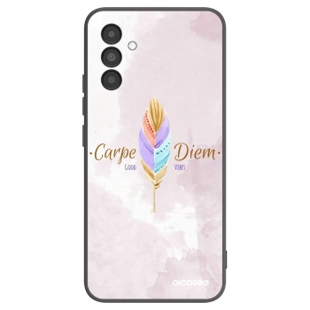 Picasee Samsung Galaxy A04s A047F Hülle - Schwarzes Silikon - Genieße den Tag