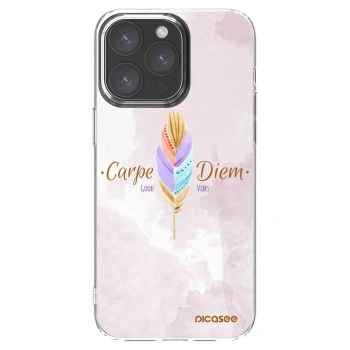 Picasee Apple iPhone 15 Pro Max Hülle - Transparentes Silikon - Genieße den Tag