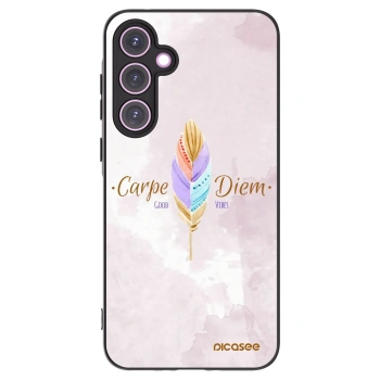 Picasee Samsung Galaxy A35 5G A356B Hülle - Schwarzes Silikon - Genieße den Tag