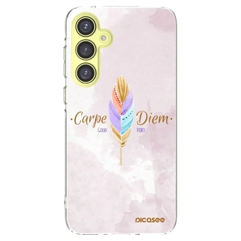 Picasee Samsung Galaxy A35 5G A356B Hülle - Transparentes Silikon - Genieße den Tag