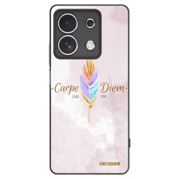 Picasee Xiaomi Redmi Note 13 4G Hülle - Schwarzes Silikon - Genieße den Tag